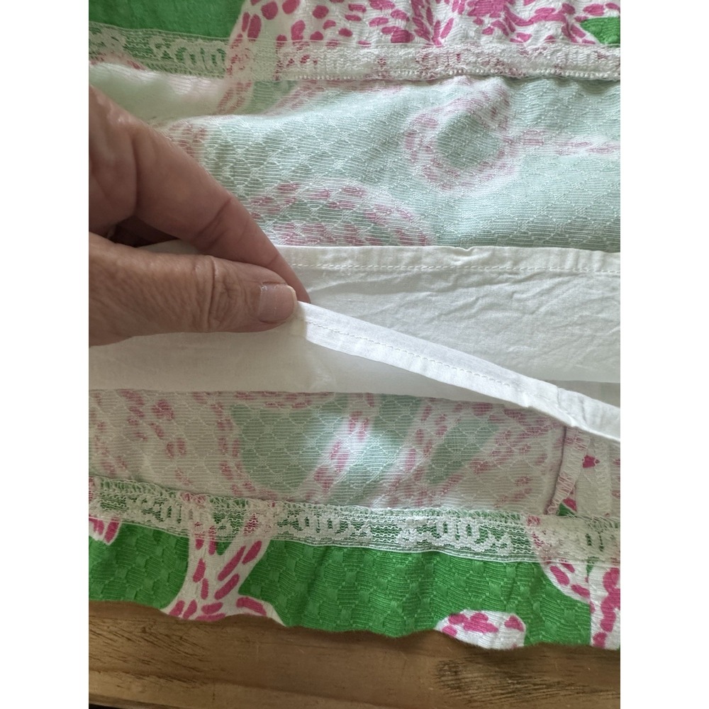 Lilly Pulitzer Amberly Strapless Dress Prep Green Pink Twinkle Floral Sz 2 - Picture 6 of 14